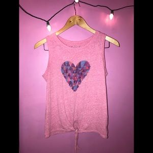 Mudd tank top with tie on bottom